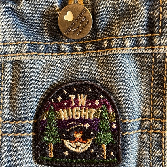 Teenie Weenie Denim Overalls Blue Bear Logo Korean Preppy S/M - Picture 9 of 15